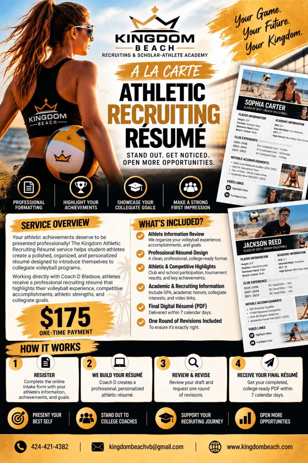 À La Carte — Athletic Recruiting Résumé